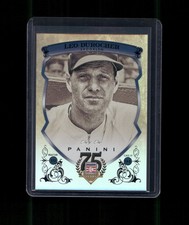 2014 Panini Hall of Fame Leo Durocher #75 Black 1/1 HOF Shield Brooklyn
