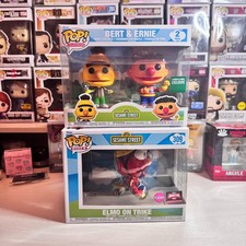 Sesame Street Funko Lot of 2: Bert and Ernie 2-Pack , Elmo on Trike Flocked 309