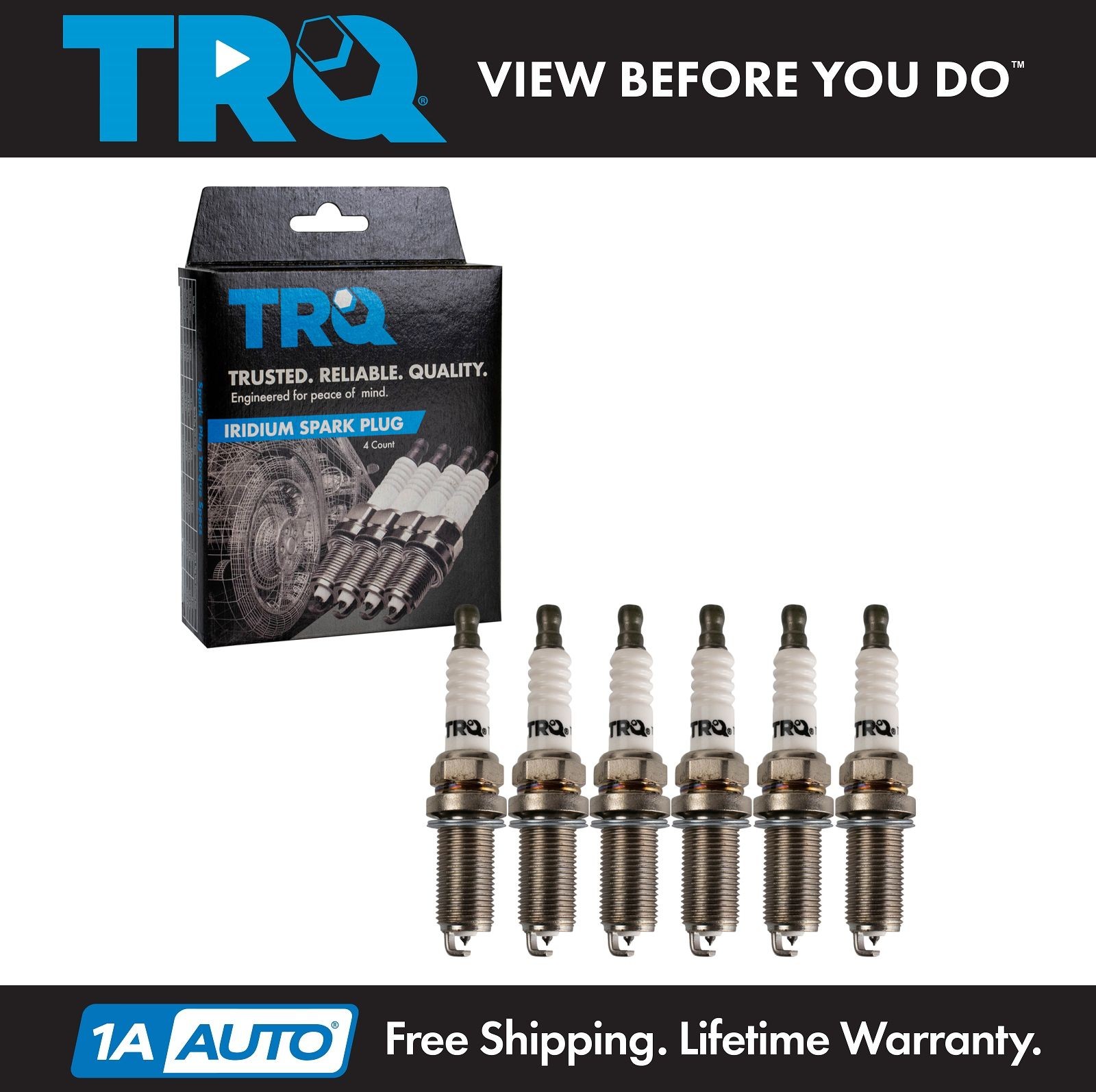TRQ Iridium Spark Plugs Engine Tune Up Ignition Kit 6 Piece Set New