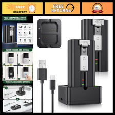 Rechargeable Doorbell Battery 2 Pack, 7400mAh with Dual Charging Station for Vid