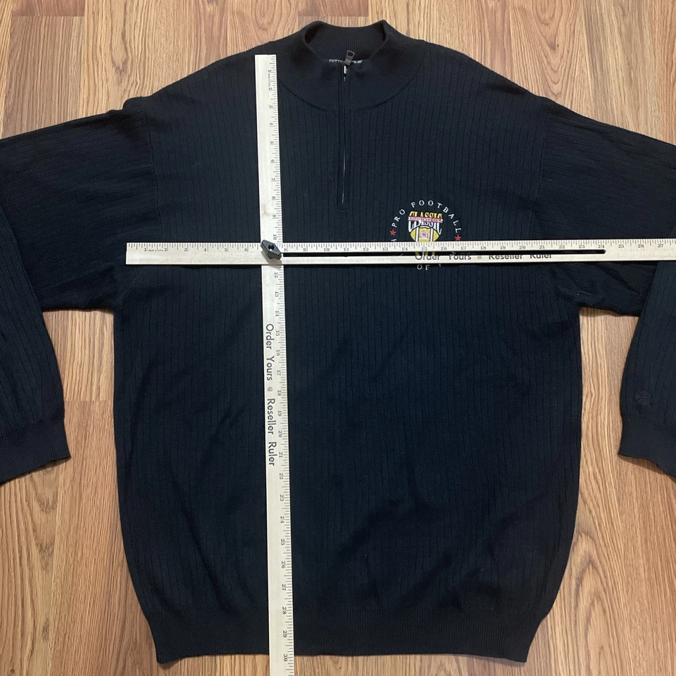 Pro Football Hall Of Fame Sweater Mens XXL 2012 Enshrinee Golf Classic 1/4 Zip - Image 2 of 4