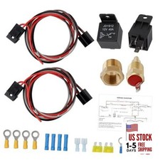 Dual Electric Radiator Fan Relay Kit 12V 40AMP Electric Cooling Fan Wiring Kit