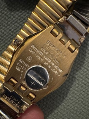 Swatch Irony Lady Uhr ''Blue Cushion'' (1997) - Vintage mit Box und Garantie