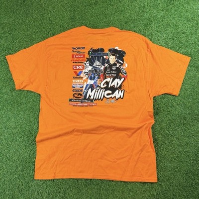 Daytona 500 Motorsport Shirt NASCAR 2 Side Race Clay Millican Size XL