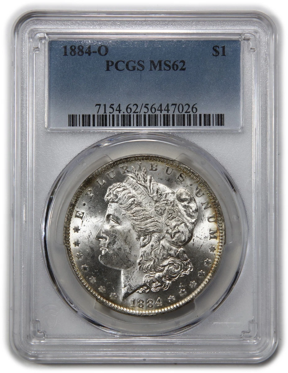 PCGS MS62 1884年 ニューオリンズ製 モルガンダラー 25+ MS 62 Graded 1884 Year Morgan US Dollars (1878-1921) for sale