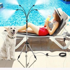Standing Misters for Outside Patio, Adjustable Height Stand Misting System 4FT