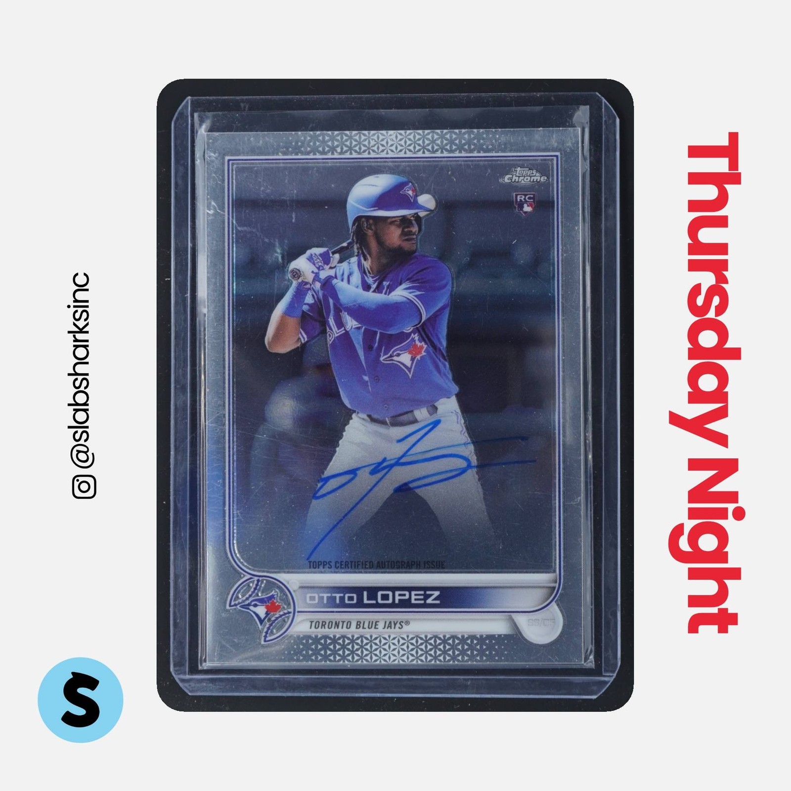 2022 TOPPS CHROME #RA-OL OTTO LOPEZ ROOKIE AUTO RC