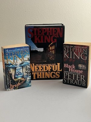 Needful Things, Stephen King 1991 Hardcover + Bonuses: Dreamcatcher, Black House