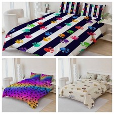3D Cat Paw Print Pattern Colorful Quilt Cover Duvet Cover Comforter set