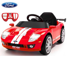 Ford GT Convertible 12V Electric Ride-On Car w/ Remote Control and Belt, Ages 1