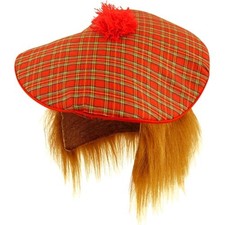Scottish Hat With Ginger Hair Fancy Dress