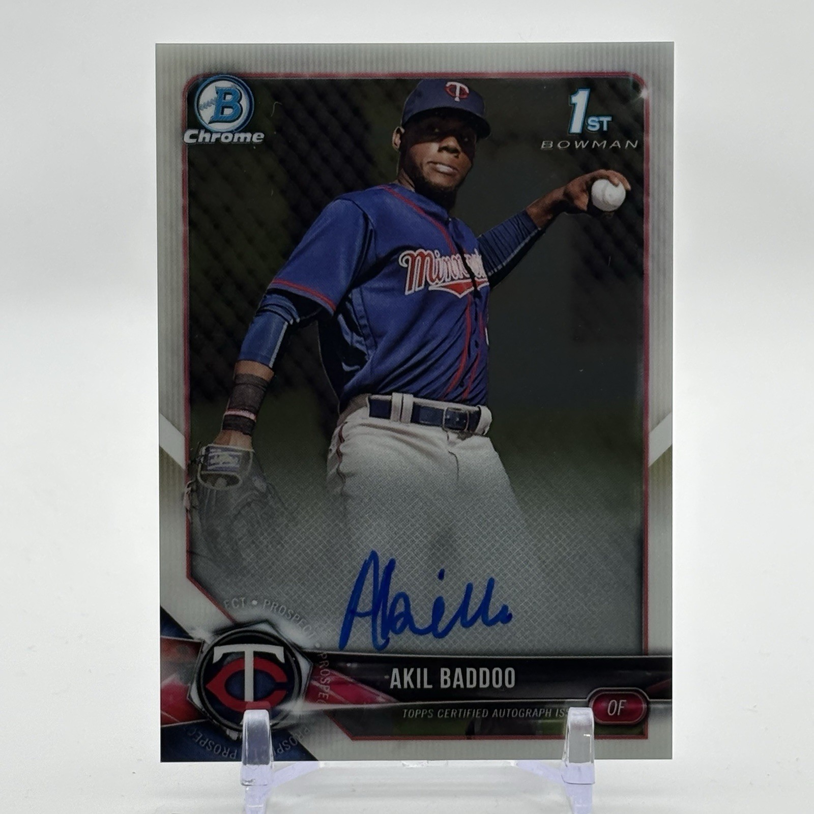 2018 Bowman Chrome Prospects 1st #BCPA-AB Akil Baddoo On Card Auto Twins Tigers