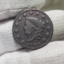 1822 Large Cent N.11 R.3 Better Variety Matron Head Cent US Type Coin