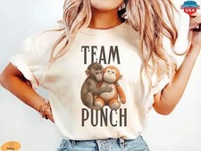 Comfort Colors Baby Monkey Punch Shirt, Animal Lover Gift, Cute Monkey T-Shirt