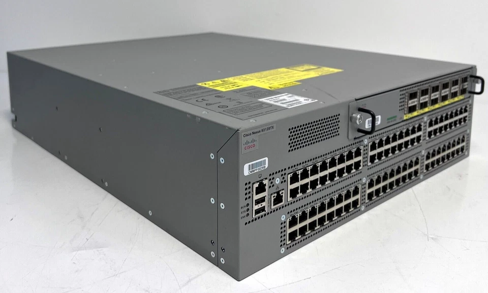 Cisco Nexus N9K-C93128TX 96-Port 10GBASE-T N9K-M12PQ (12x 40G) Platform Switch - Image 2 of 4