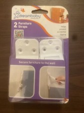 Dreambaby 2 Furniture Straps - Helps Secure Furniture To Wall - Prevents Tipping