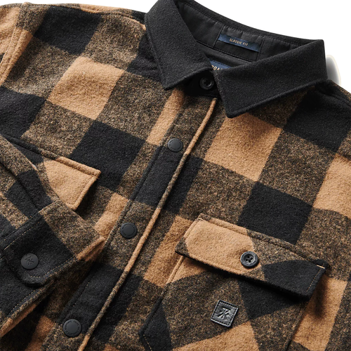 Roark Nordsman Dark Khaki Mens Plaid Flannel Button Up Shirt Size Small NWT - Bild 3 von 6