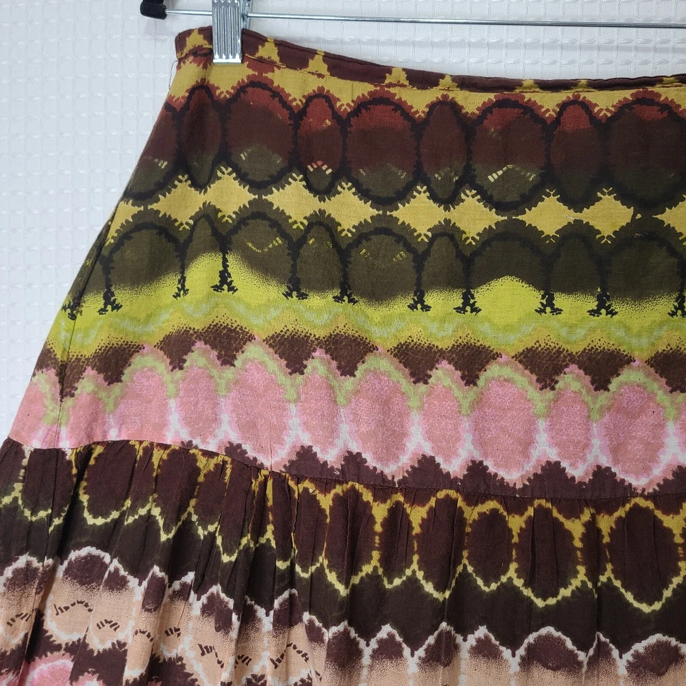 Falda midi vintage New Direction para mujer grande de algodón colorida línea A con forro Foto 3 de 4