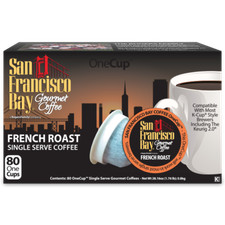 San Francisco Bay OneCup French Roast Coffee 80 to 320 Keurig K cups Pick Size