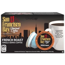 San Francisco Bay OneCup French Roast Coffee 80 to 320 Keurig K cups Pick Size 