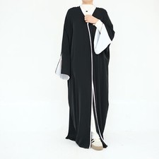 Muslim Women Open Kaftan Cardigan Long Dress Kimono Abaya Dubai Turkey Prom Gown