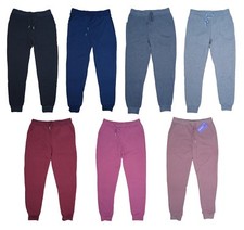 Women's Fleece Lounge Pants Cotton Sweatpants w/ Pockets Cuffed Size M-XXL New