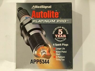 AUTOLITE PLATINUM SPARK PLUGS (P/N APP 5344) PACK OF 4 - 90s-00s Ford Mercury