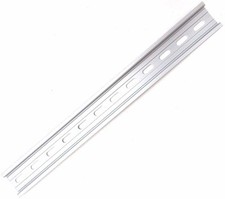 1 Piece DIN Rail Slotted Aluminum RoHS 12" Inches Long 35mm 7.5mm T G