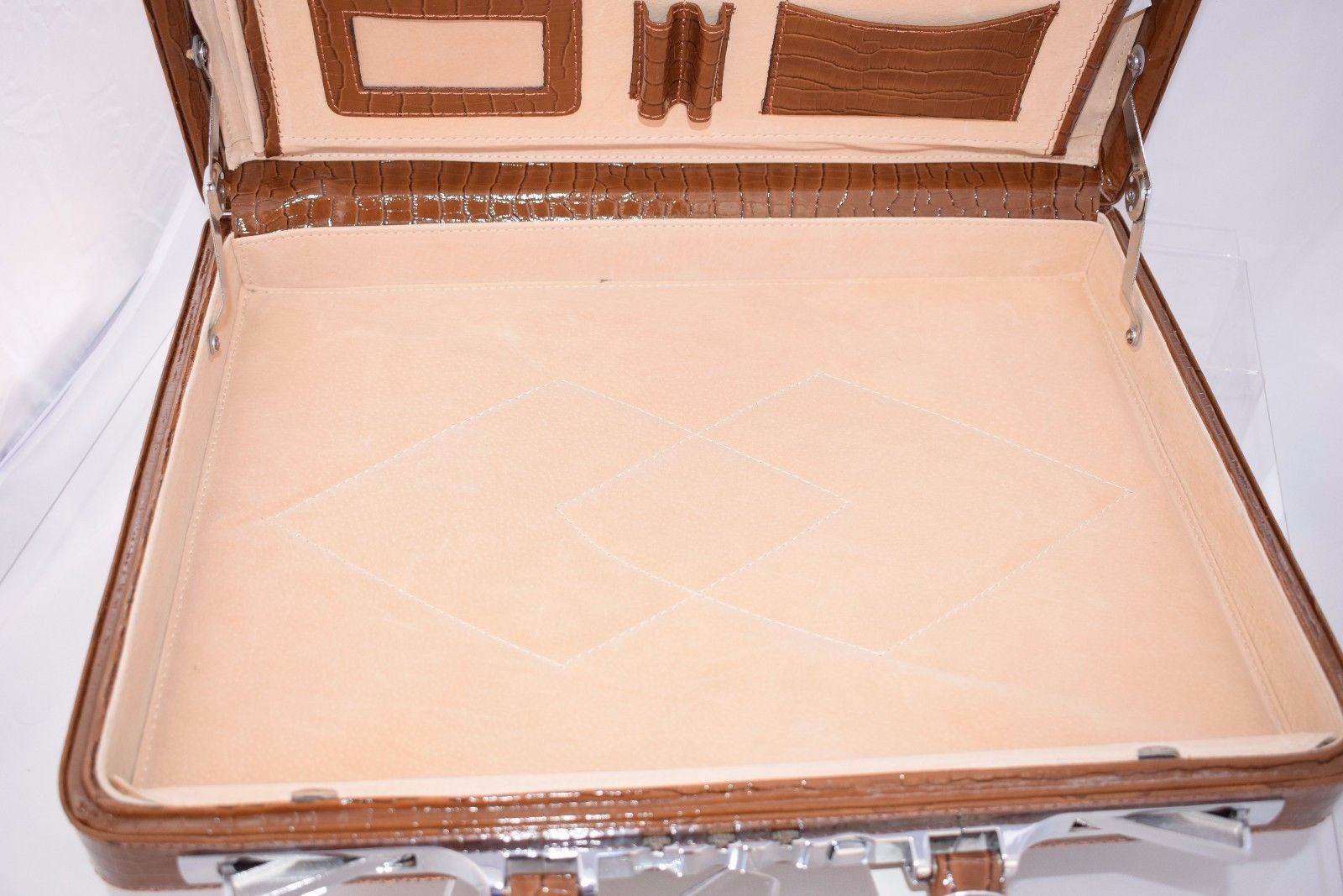 Briefcases Slimline Slim Thin Briefcase Bonded Leather Attache Multi