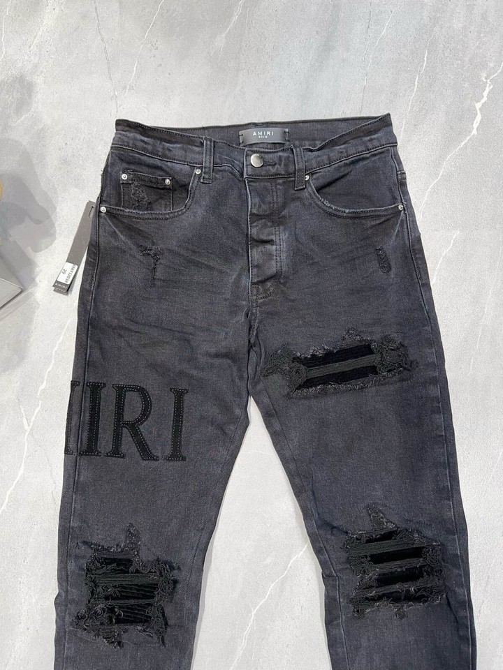 AMIRI Men's new highend fashion personality brand ripped jeans, size