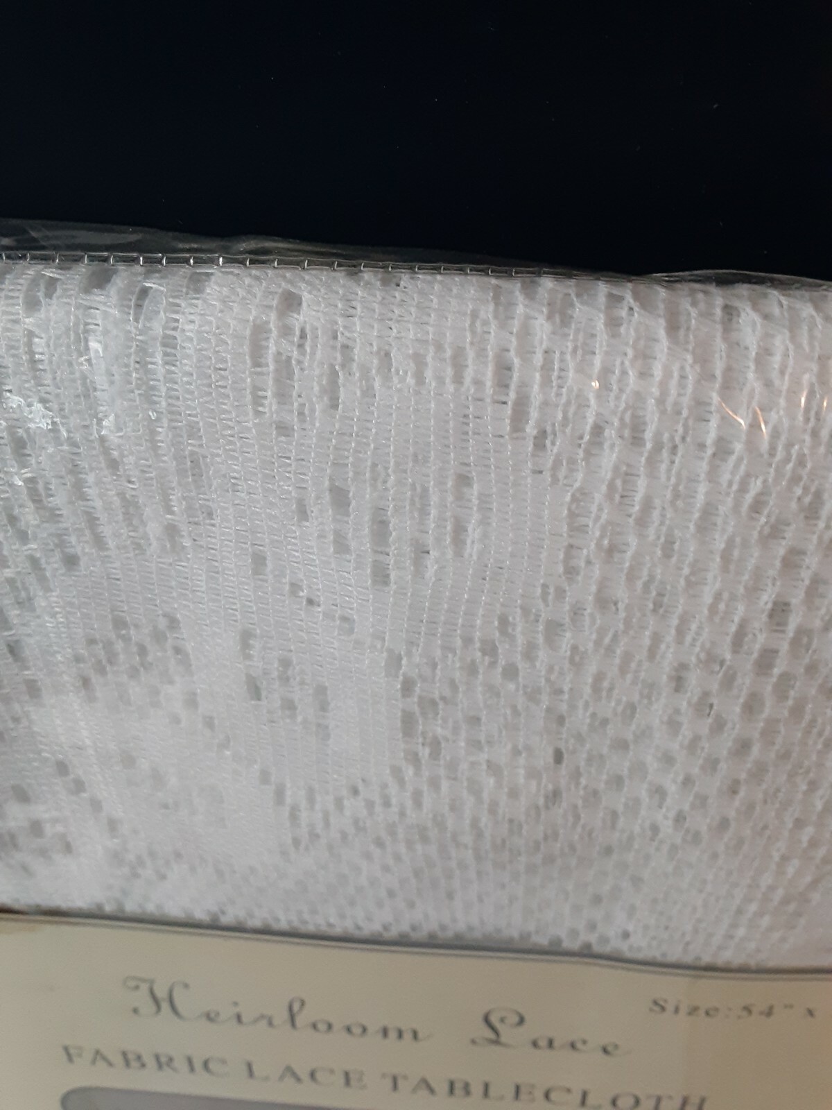 Sultan's Linens New Heirloom Fabric Lace Tablecloth 54×54 Romantic Elegant White