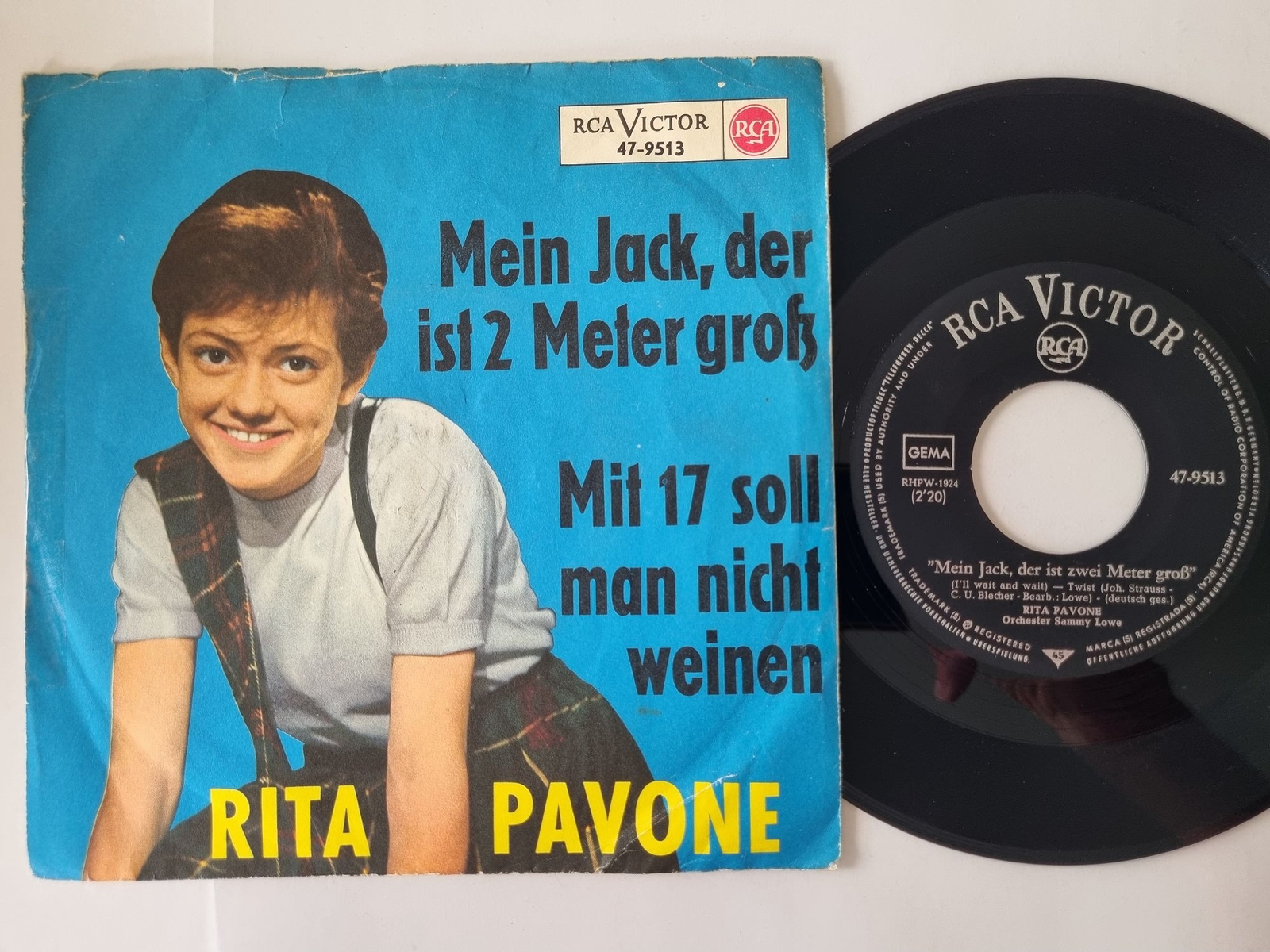 Rita Pavone - Mein Jack, der ist 2 Meter gross 7'' Vinyl Germany