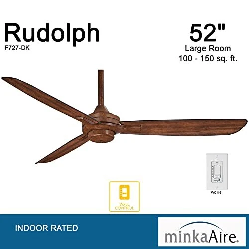 Minka-Aire F727-BN/MM, Rudolph 52" Ceiling Fan,  Assorted Sizes , Colors  - Picture 11 of 57