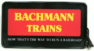 Hintergrundbeleuchtetes Bachmann Händler Display Werbeschild 24,25 x 13,5 x 4,5'' von Tec Art