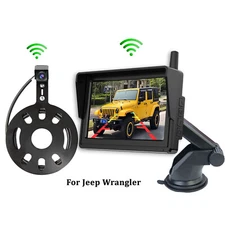 Wireless Backup Camera Spare Tire for Jeep Wrangler JK 2007-2018+5" AHD Monitor