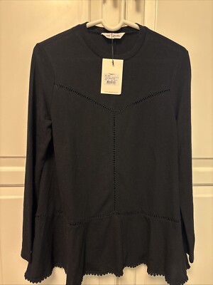 SMF Jeans Co. Women s Black Top, New With Tags, Portuguese Size Medium EU
