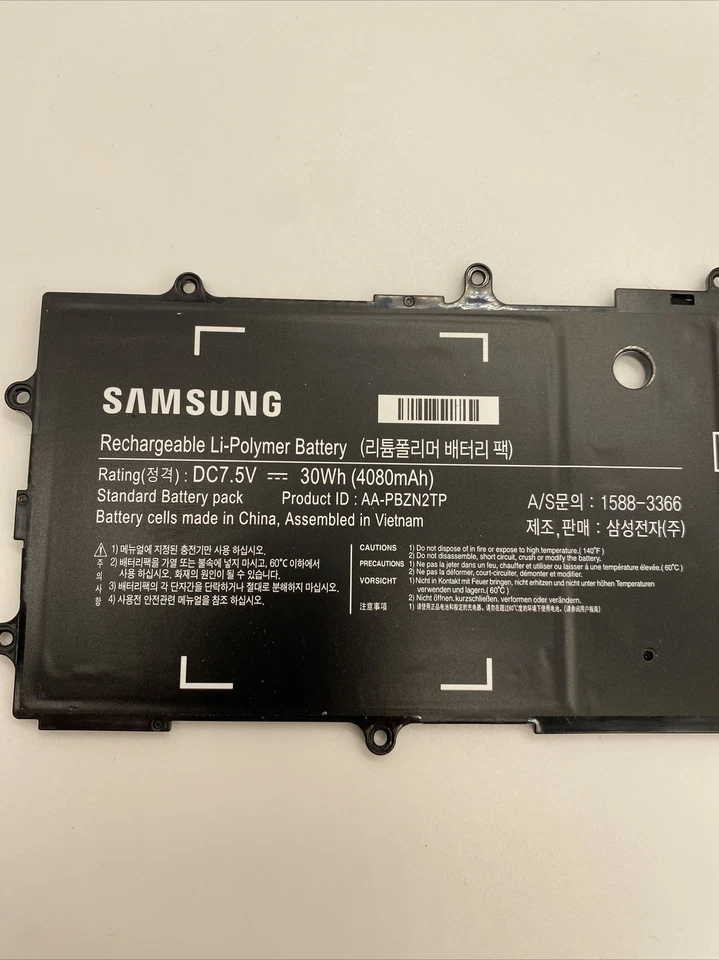 Samsung XE303C, XE500T, XE500C, XE503C Battery Pack 7.5V 30Wh 4080mAh AA-PBZN2TP - Image 2 of 4