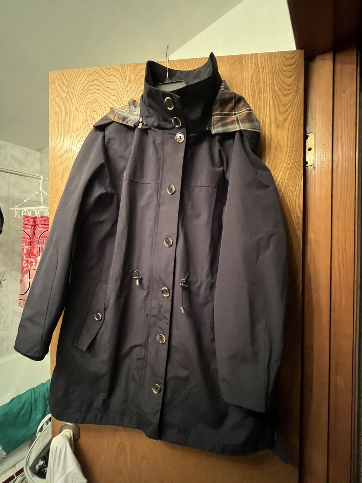 Pendleton Women's Full Zip Jacket Black Trench Ra… - image 3