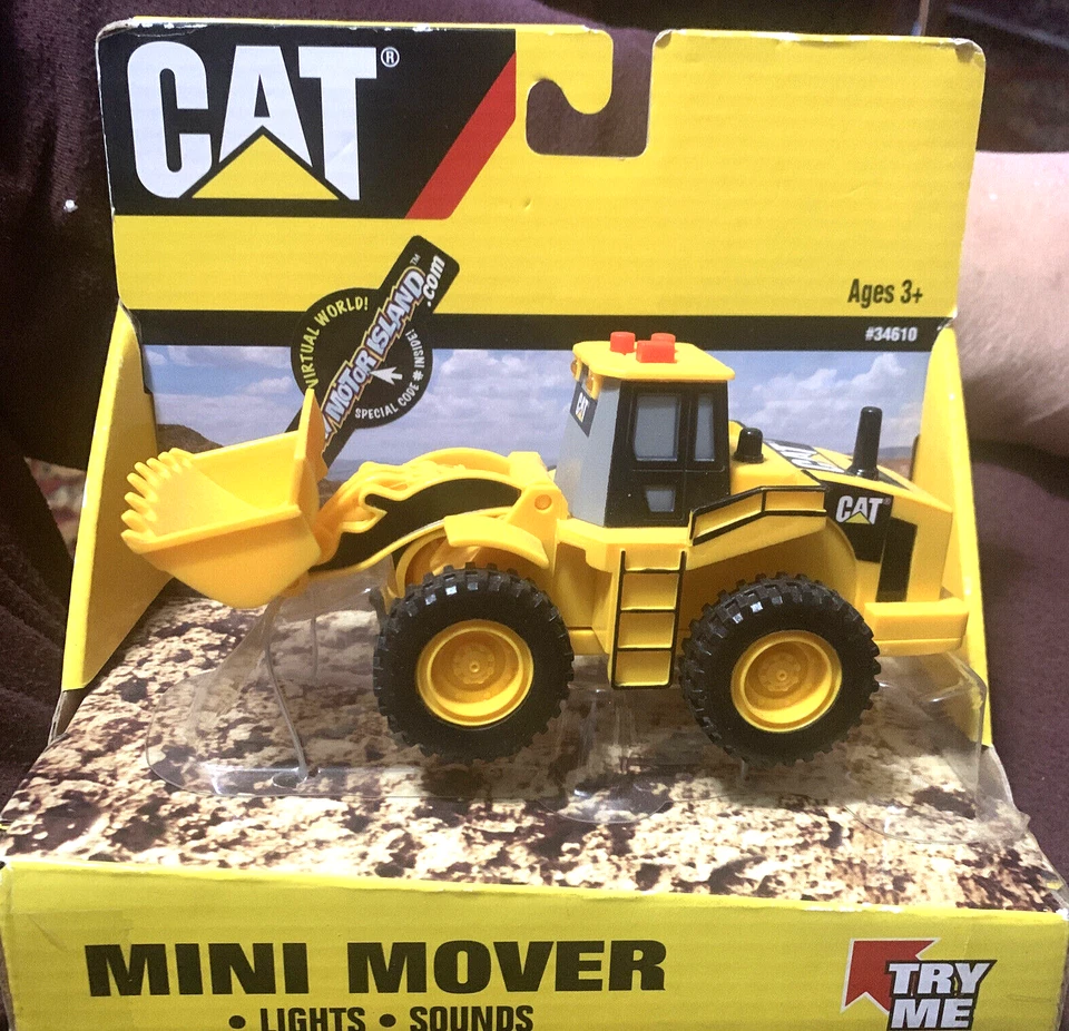 Mini camiones de mudanzas Caterpillar de 5" de goma cansados cargados #34610 Foto 4 de 4