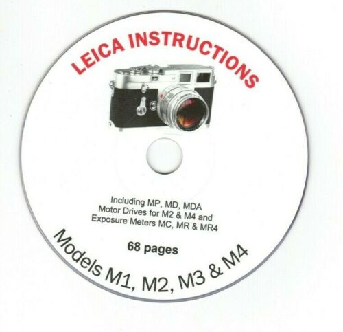 Leica Instruction manual for M1, 2, 3 & 4 35mm cameras + accessories on CD - Afbeelding 1 van 7