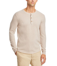 Marine Layer Long Sleeved Merino Blend Henley Sweater Oyster Size XL