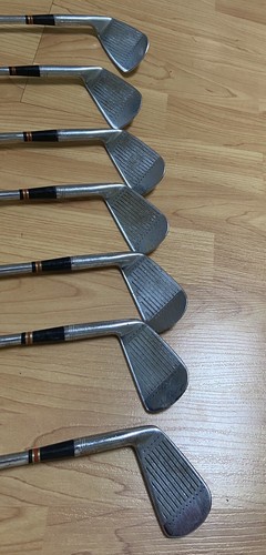 1965 VTG 7 Club Golf Spalding Top Flite Professional Iron Set RH OG Leather Grip - Picture 12 of 17