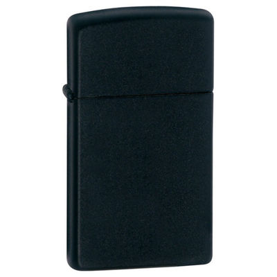 Zippo Windproof Slim Black Matte Lighter, 1618, New In Box