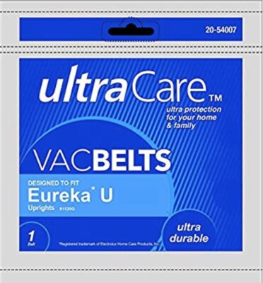 Ultra Care VacBelts for Eureka U Uprights 611200- 20-54007  