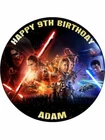 STAR WARS NOVELTY EDIBLE BIRTHDAY CAKE TOPPER 7.5" ROUND