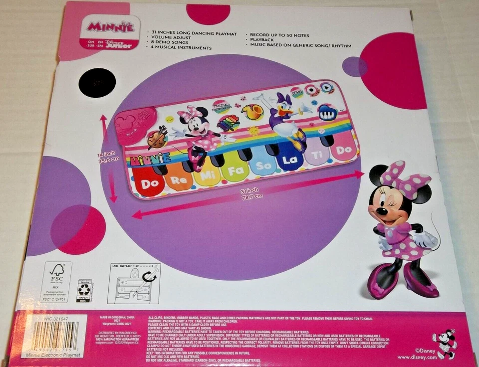 Новый в коробке - Disney Junior Minnie Mouse электронный игровой коврик - Изображение 4 из 4