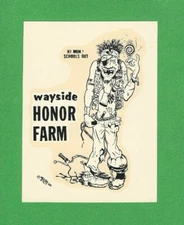 VINTAGE ORIGINAL 1966 ED ROTH "WAYSIDE HONOR FARM" BOBBER TRAMP WATER DECAL ART 