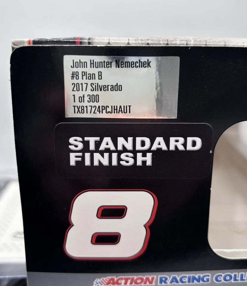 Camión diecast Nascar autografiado 2017 hecho 300 John Hunter Nemechek PLAN B Foto 4 de 4