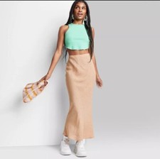    WILD FABLE Beige Floral Maxi Long Skirt Women Small S