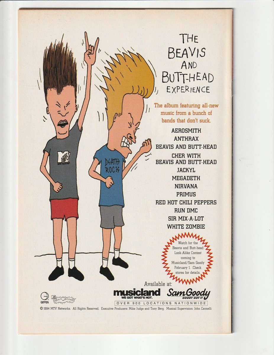 BEAVIS AND BUTT-HEAD #1 2ND PRINT RED GLOVE VARIANT High Grade NM